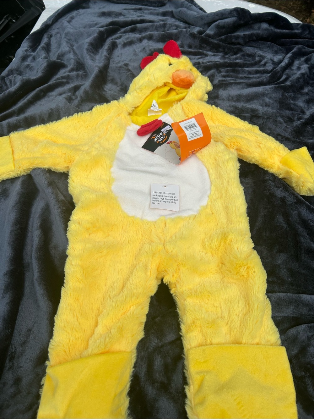HYDE & EEK! NEW NWT CHICKEN FURRY YELLOW HALLOWEEN COSTUME 0-6 months SO CUTE!